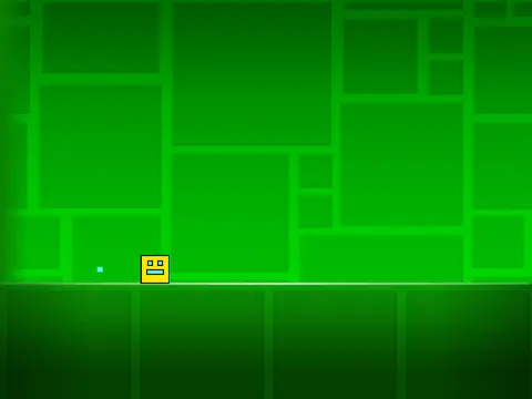 Geometry Dash Lite game with geometric obstacles