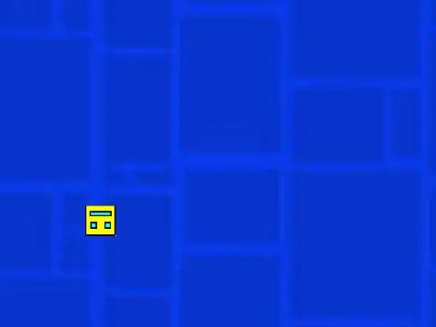 Player navigating a cube in Geometry Dash Lite