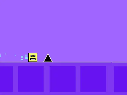 Geometry Dash Lite playing in web browser