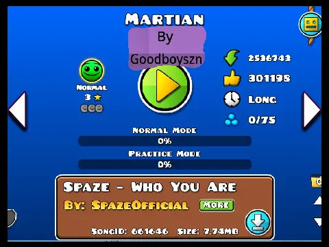 Geometry Dash Lite screenshot showing rhythm platform gameplay