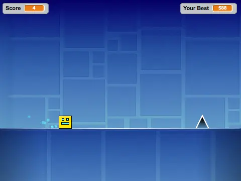 Geometry Dash Lite Remix V3 gameplay screenshot showing rhythm platform action