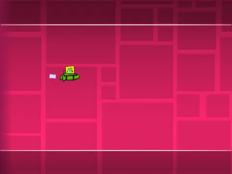Geometry Dash Lite Level 3 screenshot showing advanced gameplay