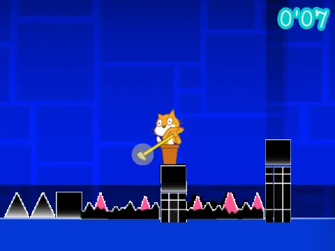 Three-dimensional view of the Geometry Dash Stereo Madness level terrain