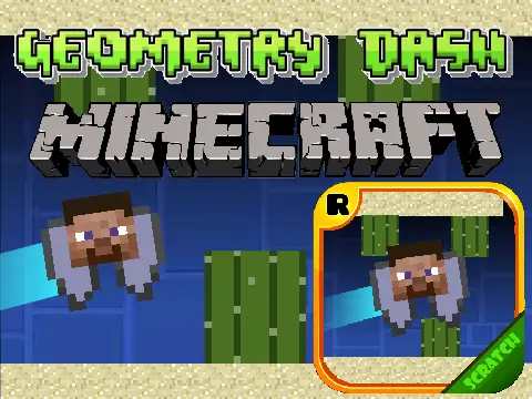 Play Geometry Dashminecraft Remix V3 online free