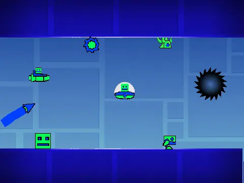 Gameplay view of Geometry Dash Modes showing different mode selections