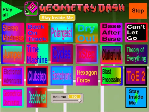 geometry dash music includes meltdown