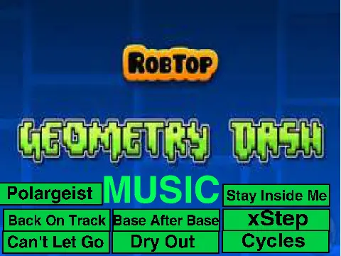 Geometry Dash Music with rhythm synchronization and audio-visual gameplay