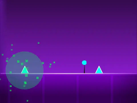 geometry dash on scratch buuuut it only has three stages or whatever