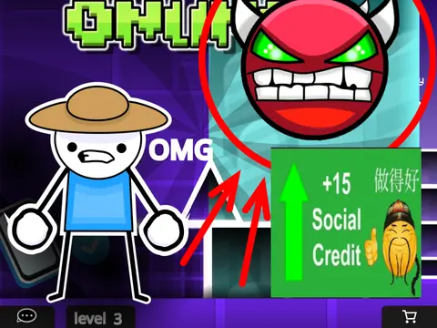 Geometry Dash Online 18 Level Screenshot