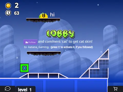 Geometry Dash Online platformer gameplay