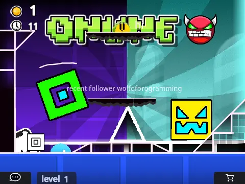 Geometry Dash Online Weird V2 unusual obstacles screenshot