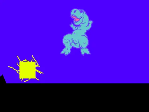 Geometry Dash PC V0.1 showing prototype level design