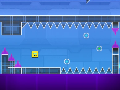 Screenshot of Geometry Dash Physical Ball Formation level showing gameplay and obstacles