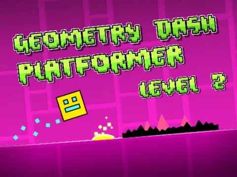 Geometry Dash Platformer Level 2 platform game screenshot