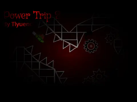 Screenshot of the challenging Geometry Dash Power Trip 2 fan level