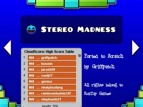 Geometry Dash Remix platform game screenshot