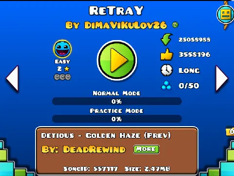Geometry Dash Retray No Hazards - Accessible Rhythm Game