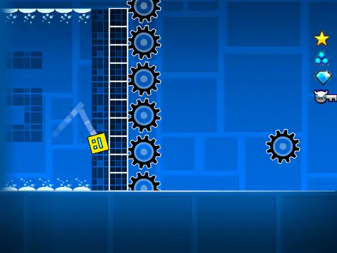 Geometry Dash Rush E fast-paced rhythm gameplay screenshot