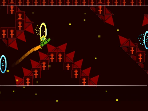 Geometry Dash Sakupen Circles decorated level screenshot
