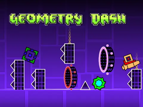Geometry Dash Scratch Dash with character jumping over spikes