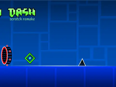 Geometry Dash Scratch Remake Beta v0.5 showing updated visuals
