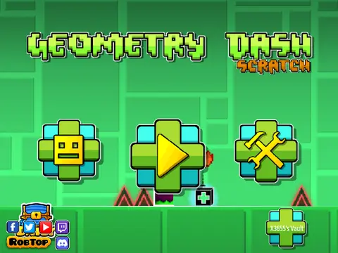 Geometry Dash Scratch V2.1B with Editor Gameplay Image