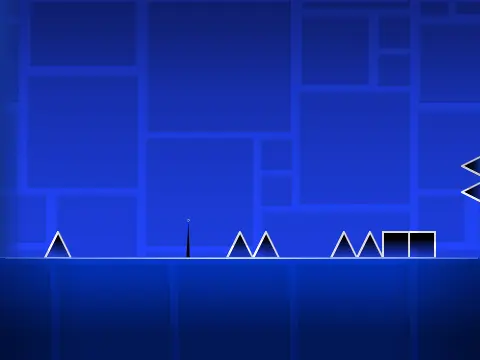 Geometry Dash Scratch Verizon gameplay showing enhanced visual elements and level design