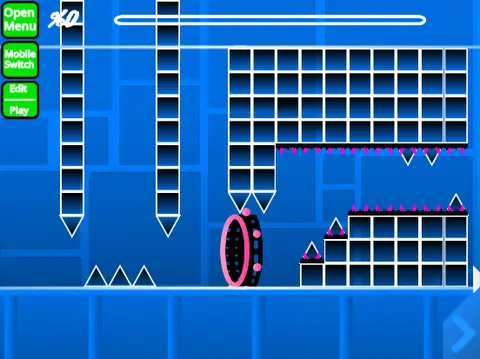 Geometry Dash Ship Challenge 2 - Ship gameplay with custom music and rhythm synchronization