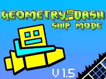 Geometry Dash Ship Mode fan game screenshot showing ship gameplay