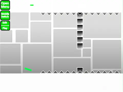 Screenshot of Geometry Dash Ship Spam Impossible level showing intense ship section