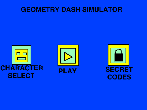 Geometry Dash Simulator BETA 1.5 gameplay showing character navigation and obstacle course