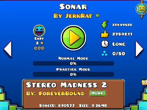 Geometry Dash Sonar No Hazards - Practice Rhythm Game