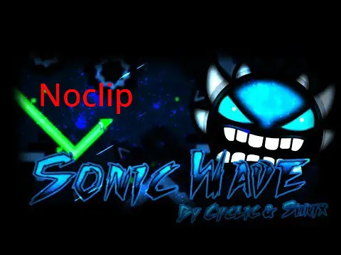Screenshot of Geometry Dash Sonic Wave NoClip V2 level editor