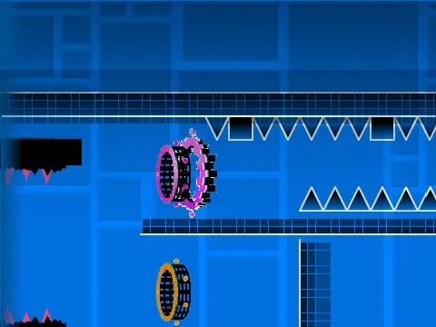 Gameplay of Geometry Dash Spam Airia Hard showing difficult wave patterns