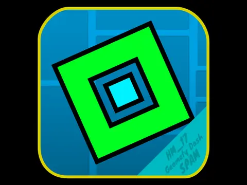 Geometry Dash Spam level showing wave obstacles