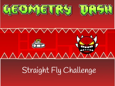 Geometry Dash Straight Fly Challenge v3 gameplay with extreme demon difficulty
