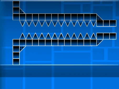 Geometry Dash Straight Fly Practice v2 gameplay preview showing ship mode training