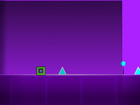 Geometry Dash Sub 0 level with winter visuals