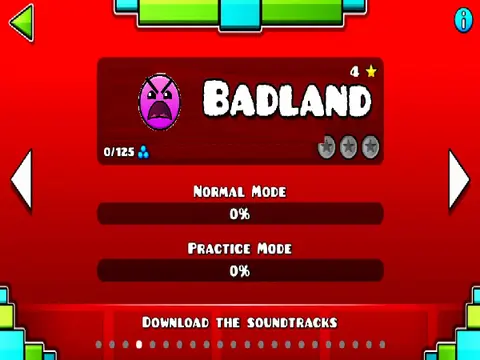 Geometry Dash Subzero Badland challenging platform game