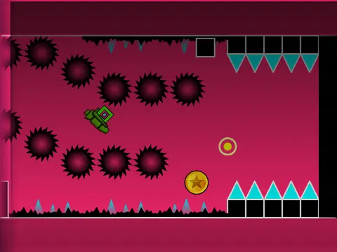 Geometry Dash Subzero Hard Mode screenshot showing challenging obstacles