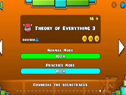Geometry Dash Theory Of Everything 3 Hard Demon Level Gameplay
