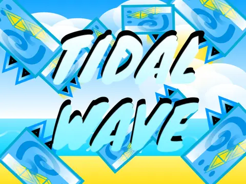 Screenshot of Geometry Dash Tidal Wave Super Wave level