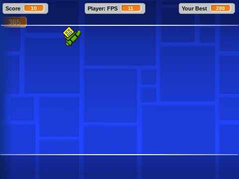 Screenshot of Geometry Dash Time Machine Part Remix gameplay on Scratch