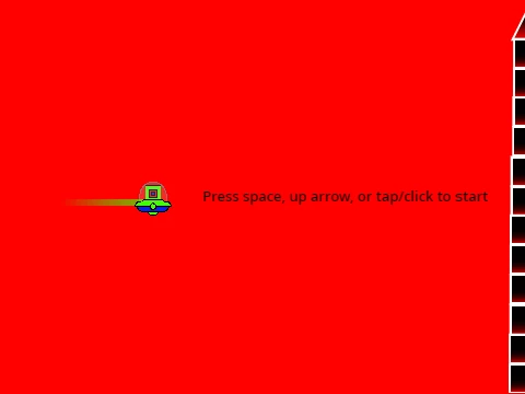 Geometry Dash Ufo Spam 1.9.1 gameplay showing UFO navigation challenge