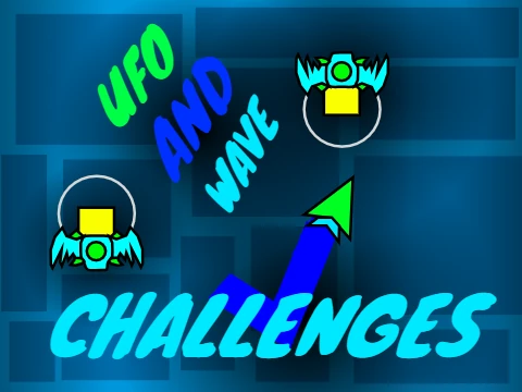 Geometry Dash UFO and Wave dual mechanics custom level