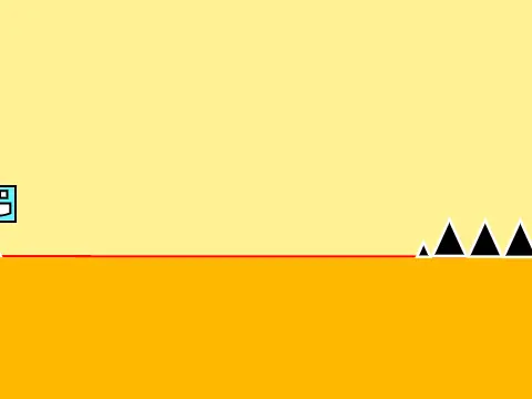 Geometry Dash Version 0.9 screenshot showing retro level design