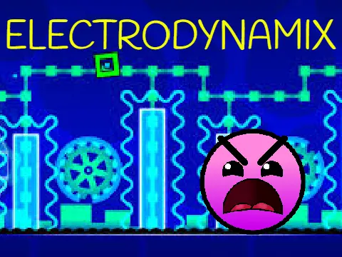 Geometry Dash Electrodynamix electronic themed fast level