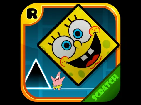 Geometry Dash Spongebob Version screenshot showing custom levels