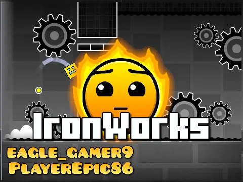 Geometry Dash Ironworks industrial themed level