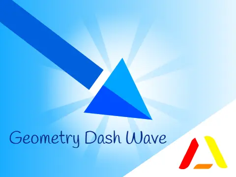 Geometry Dash wave mode flying through obstacles